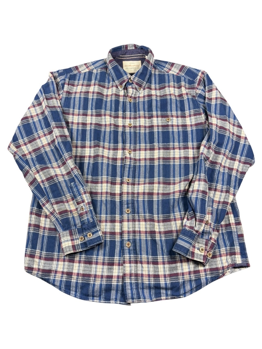 Weatherproof Plaid Flannel Button Up Shirt